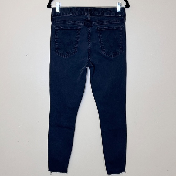 Mother The Looker Ankle Fray Not Guilty Jeans - Women's Size 30 - Black - Picture 3 of 13